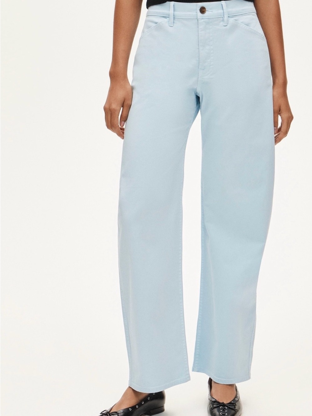 J. Crew Petite Zoe Barrel Pant in Chino - chateau blue